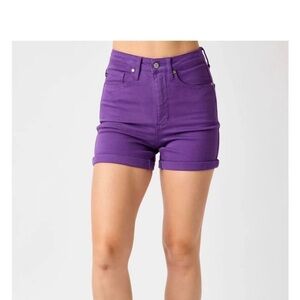 Judy Blue Vibrant Purple Jean Shorts Size Small NWT